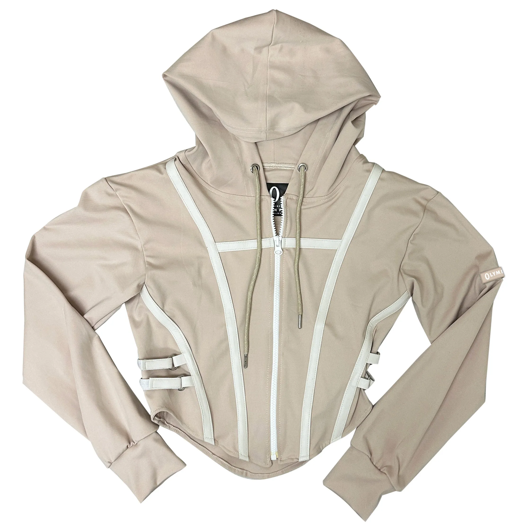 Olympia Corset Hoodie Tan