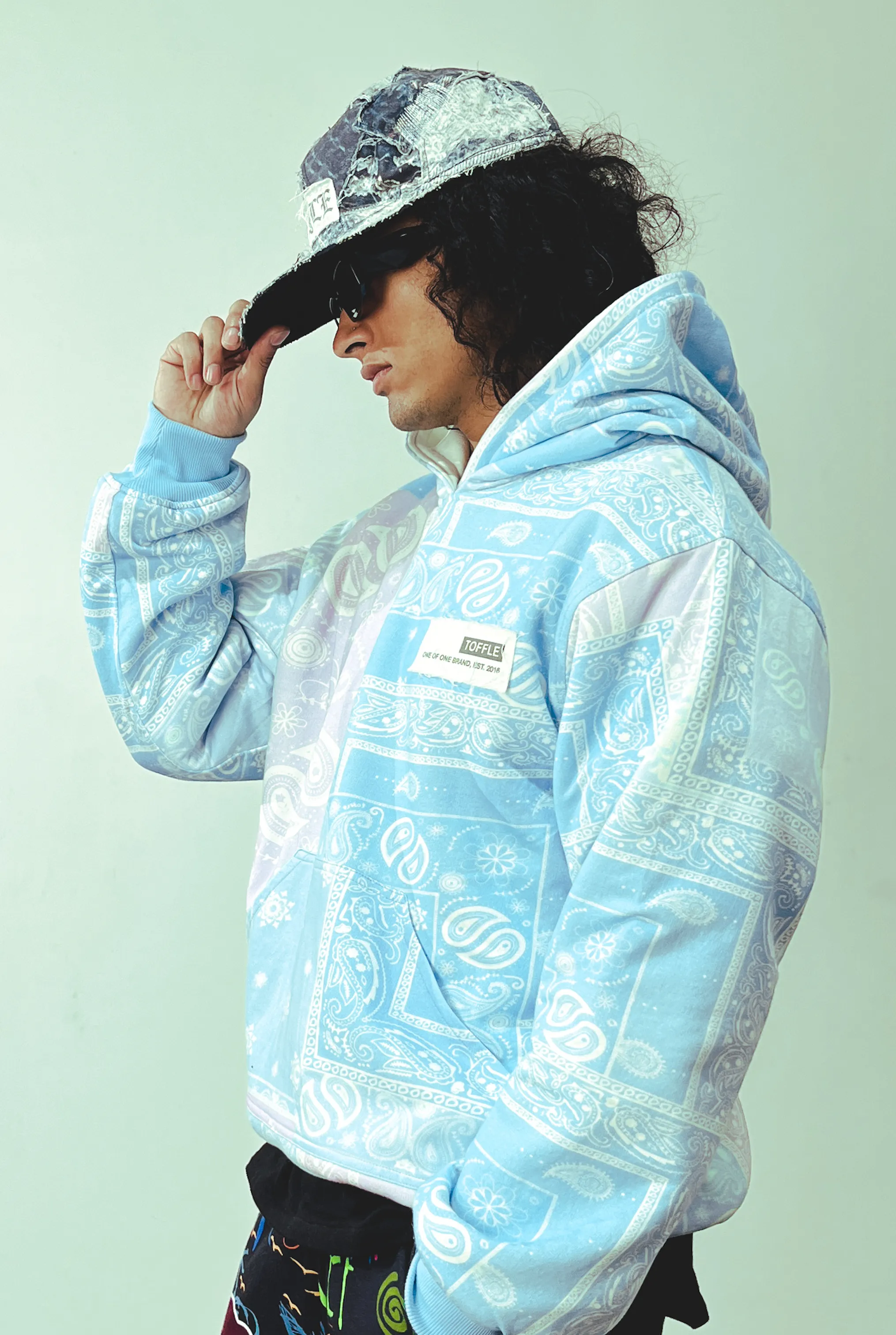 Paisley Blue Hoodie