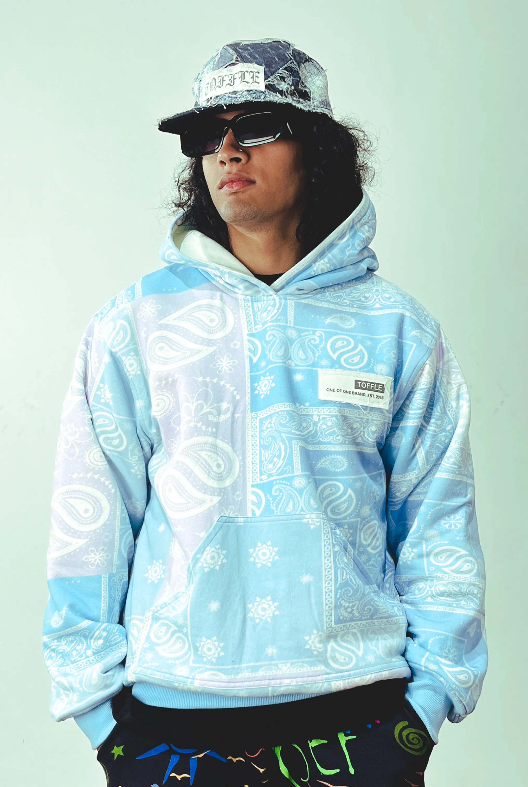 Paisley Blue Hoodie