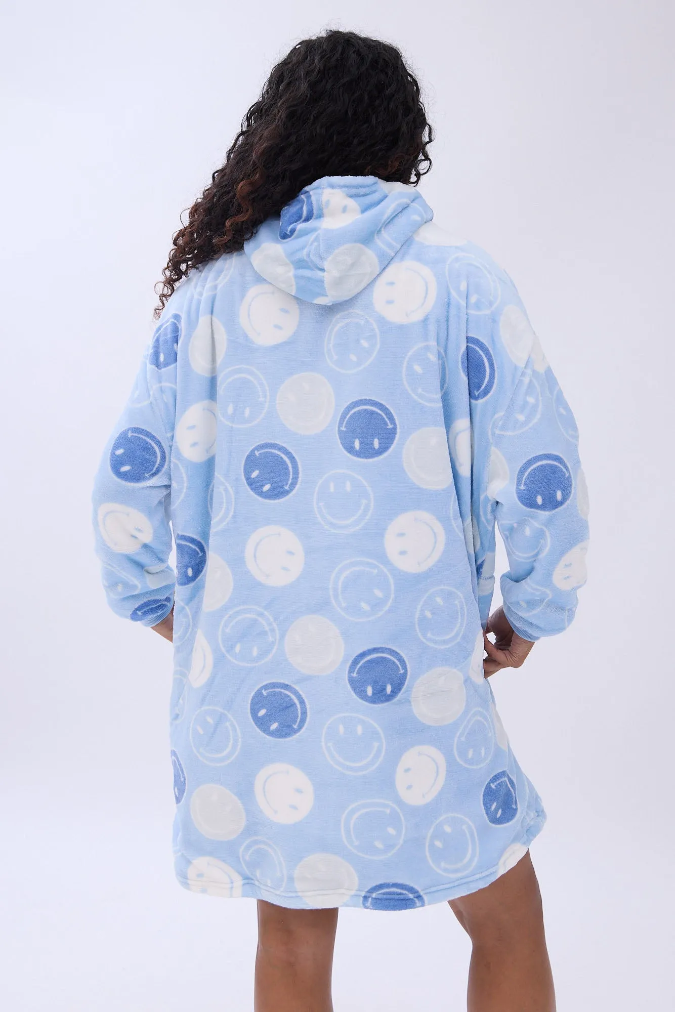 Printed Plush Blanket Hoodie