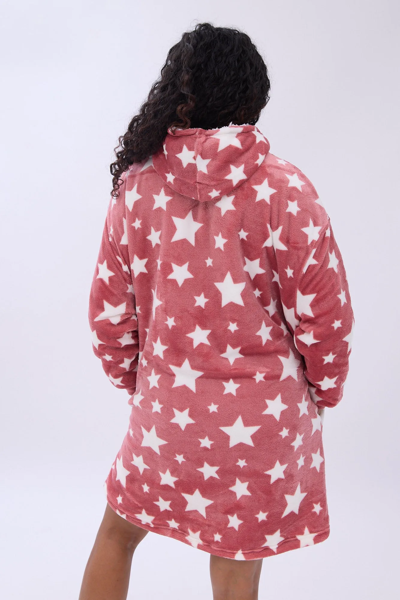 Printed Plush Blanket Hoodie