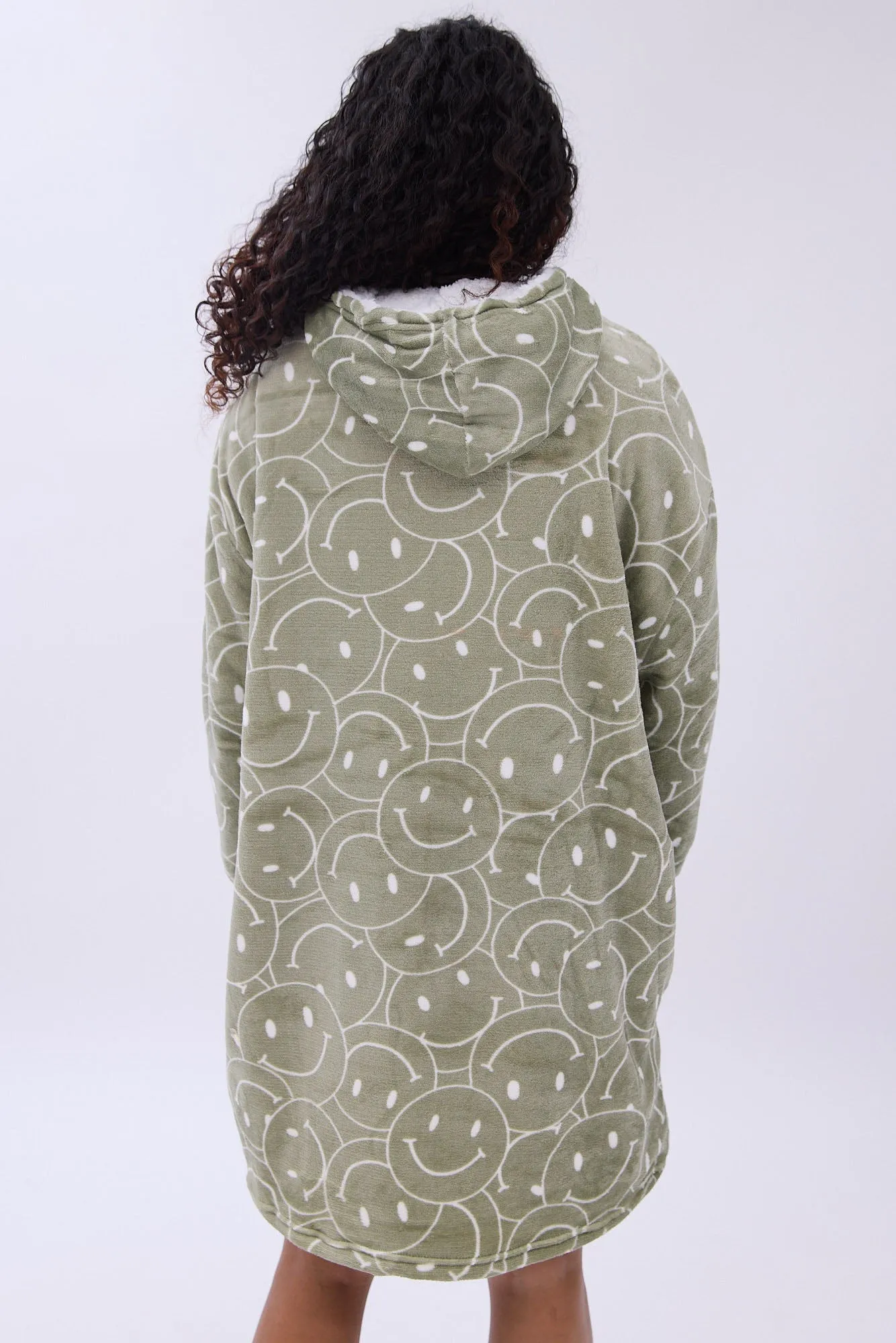 Printed Plush Blanket Hoodie