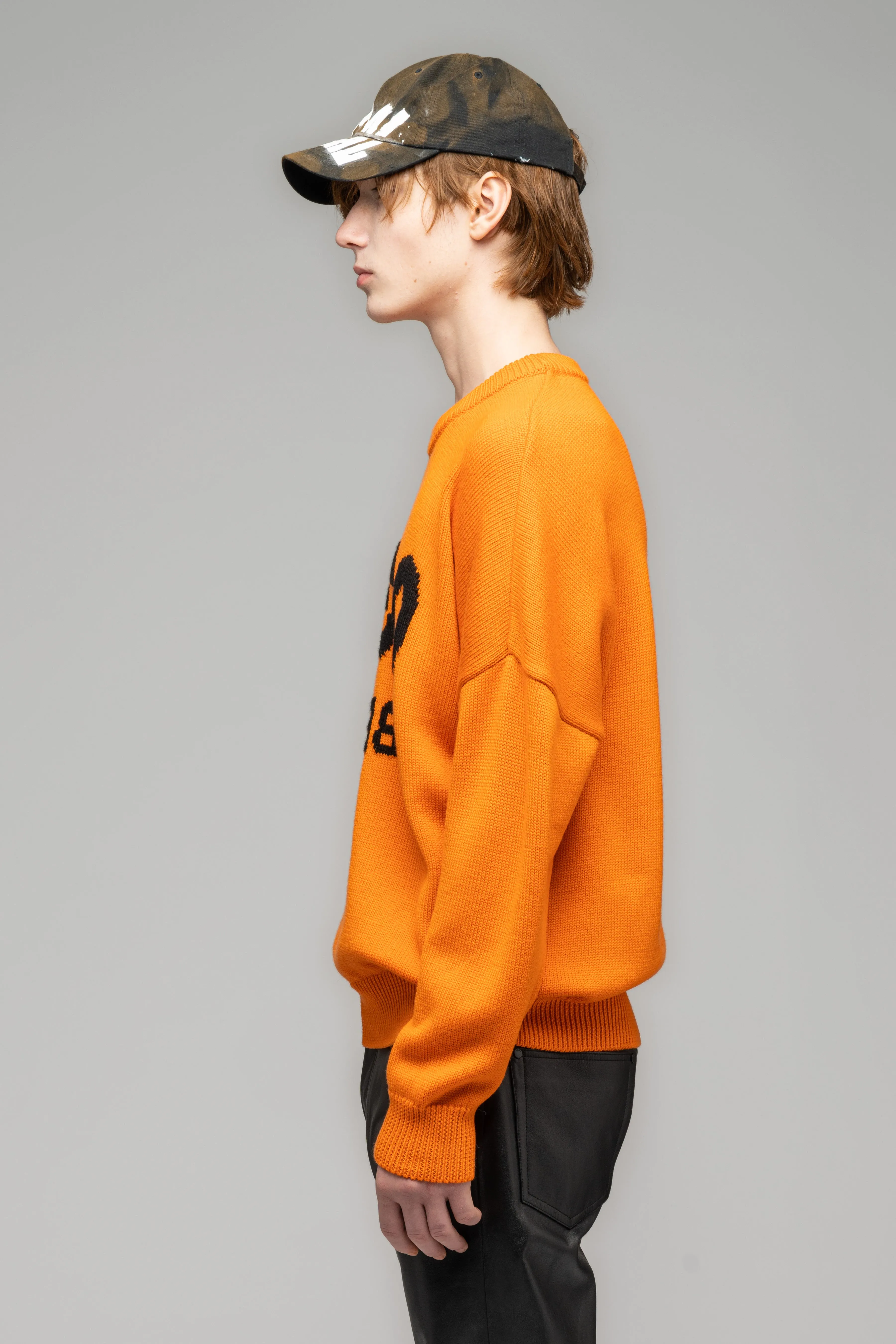 "SELFIE" SWEATER "SAFETY" ORANGE