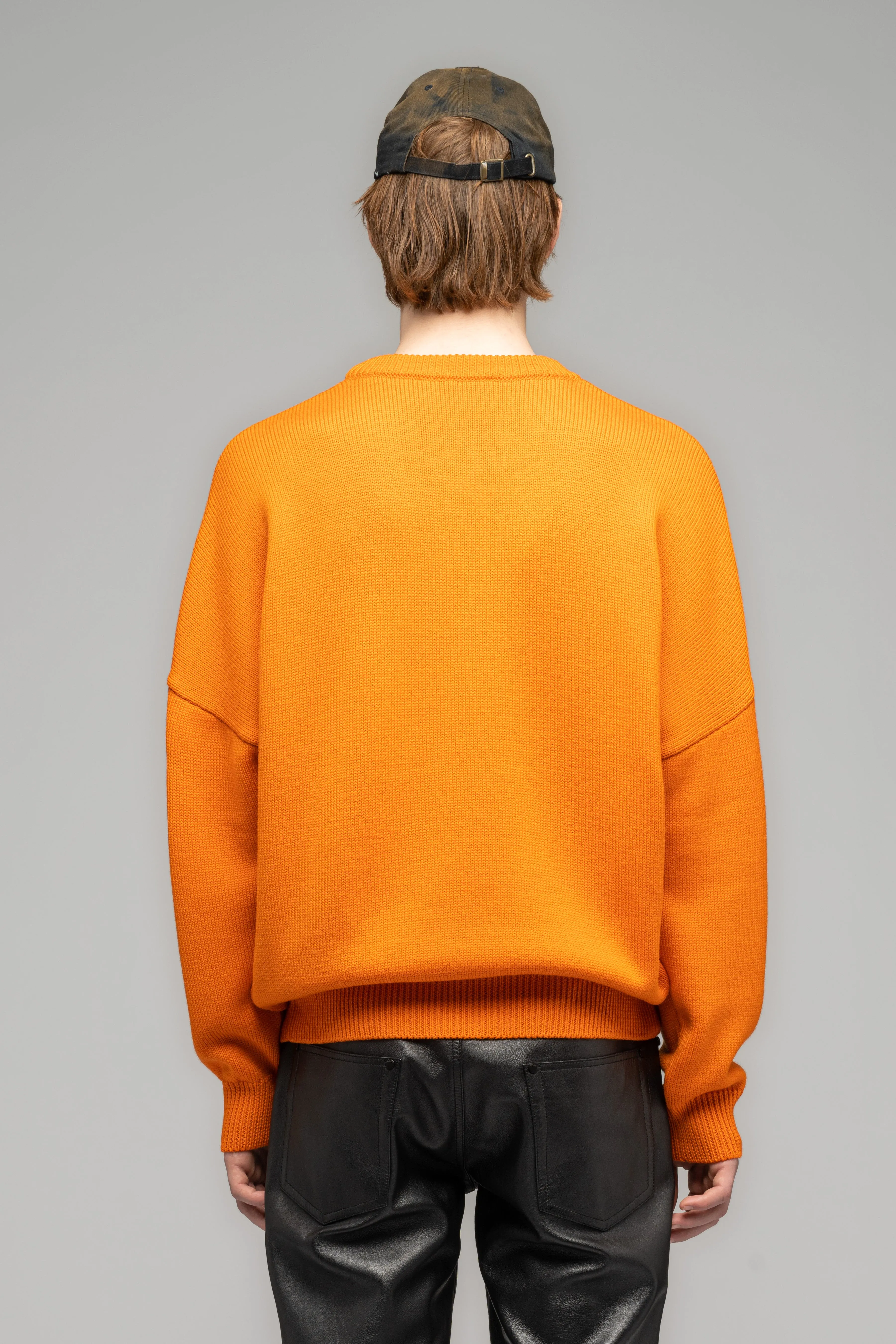 "SELFIE" SWEATER "SAFETY" ORANGE