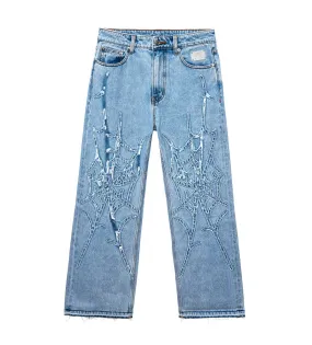 Revenge Spiderweb Denim Jeans Indigo