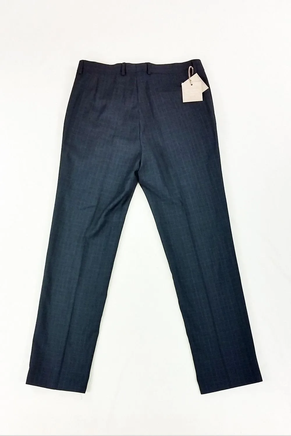 RICHARD JAMES Mayfair Tone Check Suit Trousers Navy (32 / 34 / 38)