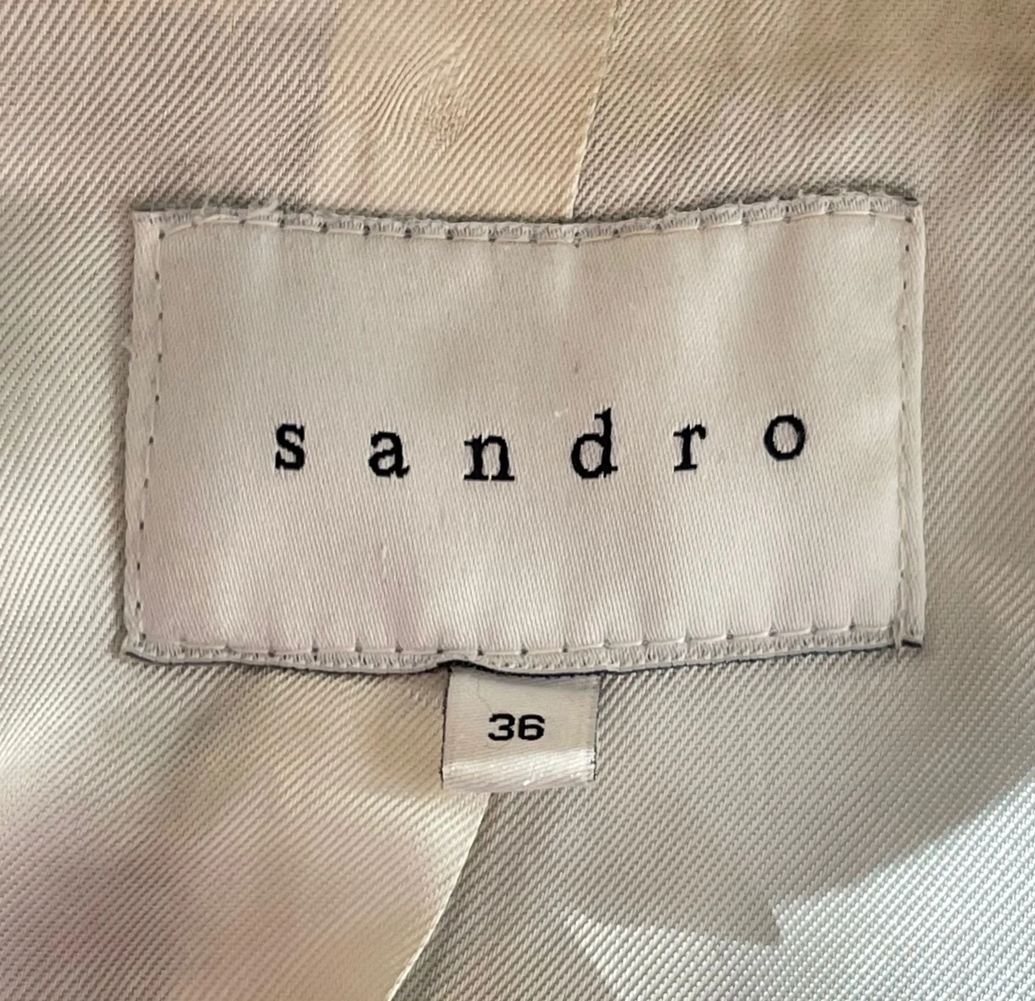 Sandro Wool Coat With Rabbit Fur Front. Size 36FR