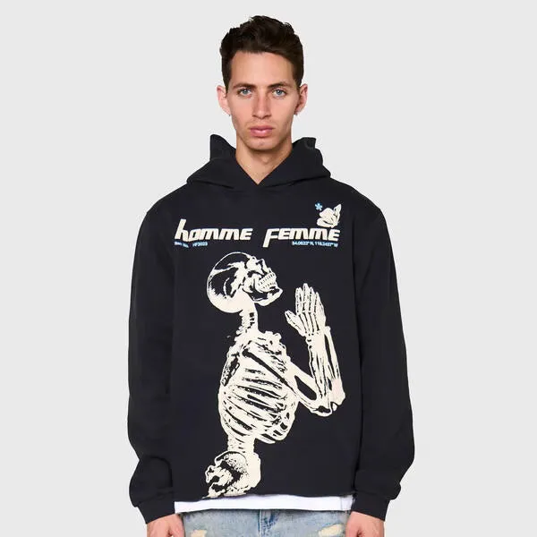 Skeleton Hoodie Black