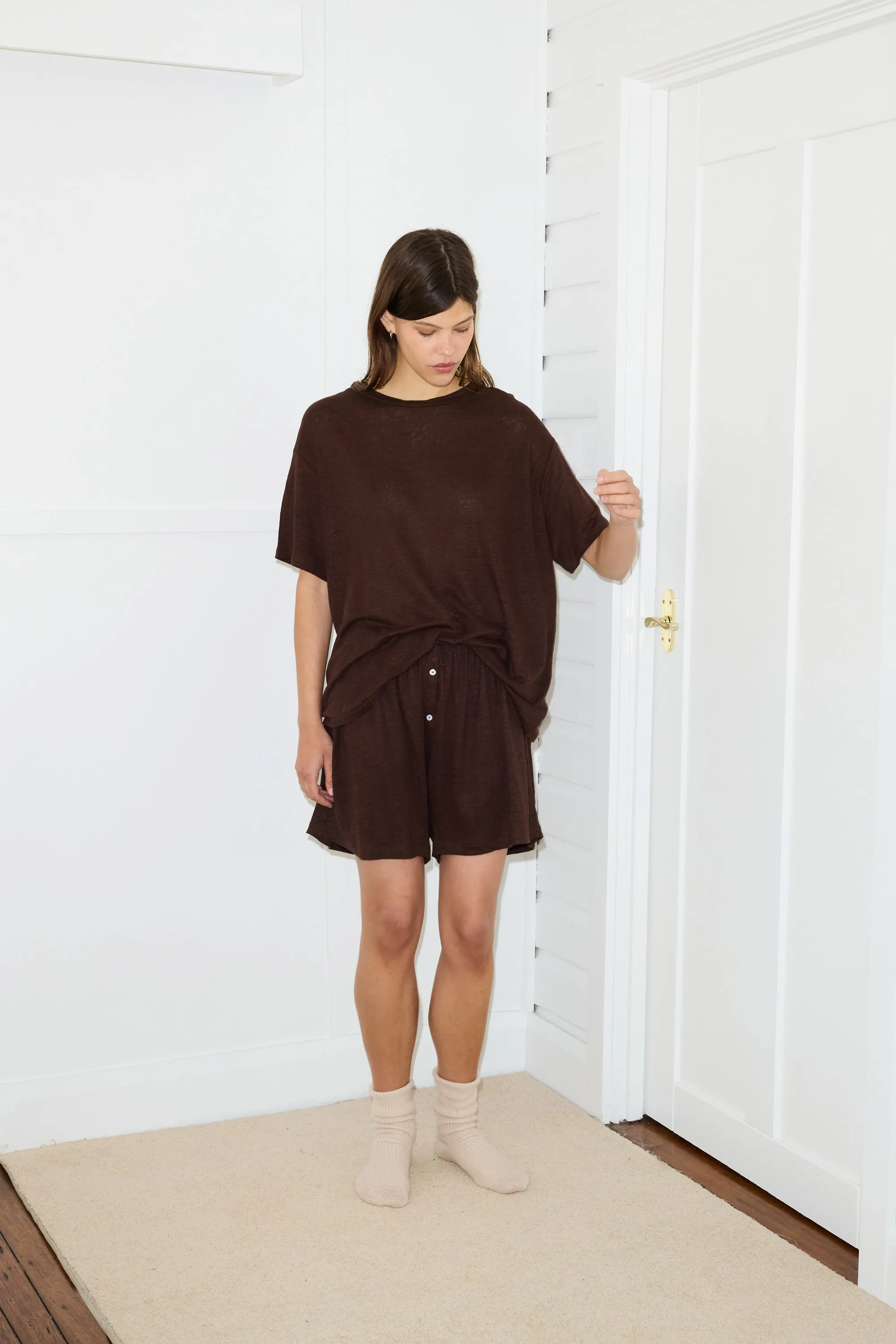 soft t shirt - chocolate