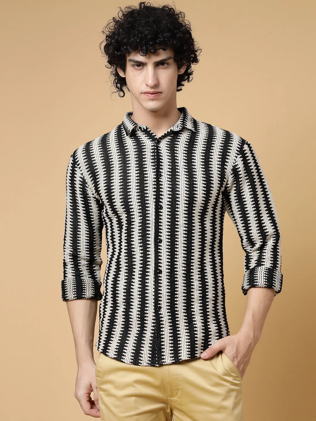 Stripes Crochet Shirt