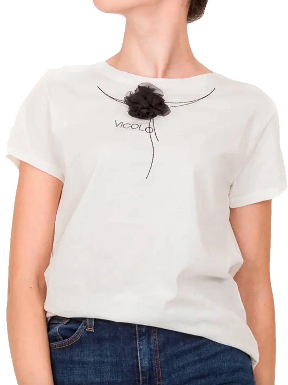 T-shirt Fiore - Bianco