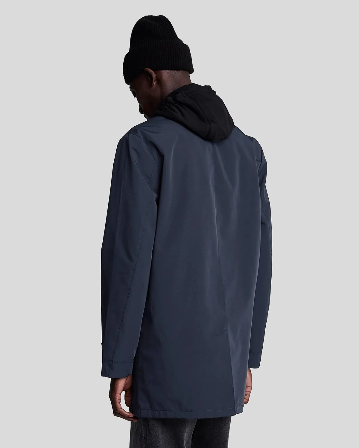 Mid-Length Tonal Eagle Car Coat