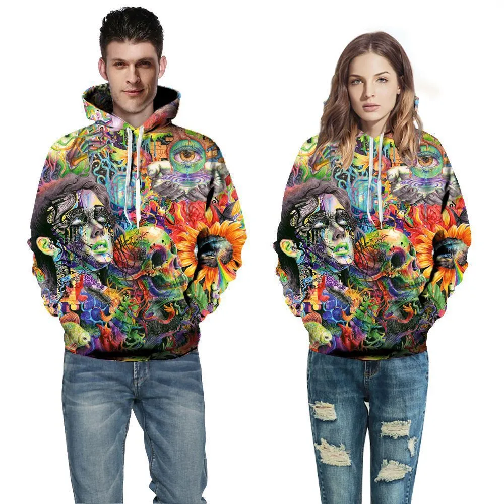 Trippy Abstract Sweat Hoodie