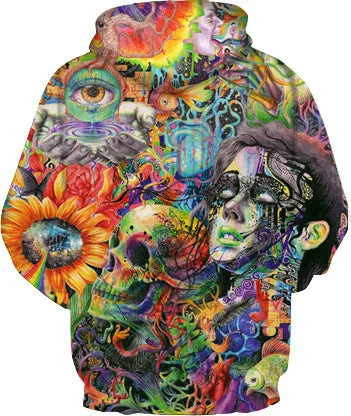 Trippy Abstract Sweat Hoodie