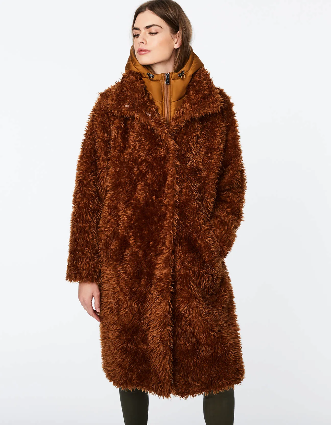 Soft and Luxurious Double Layer Faux Fur Coat.