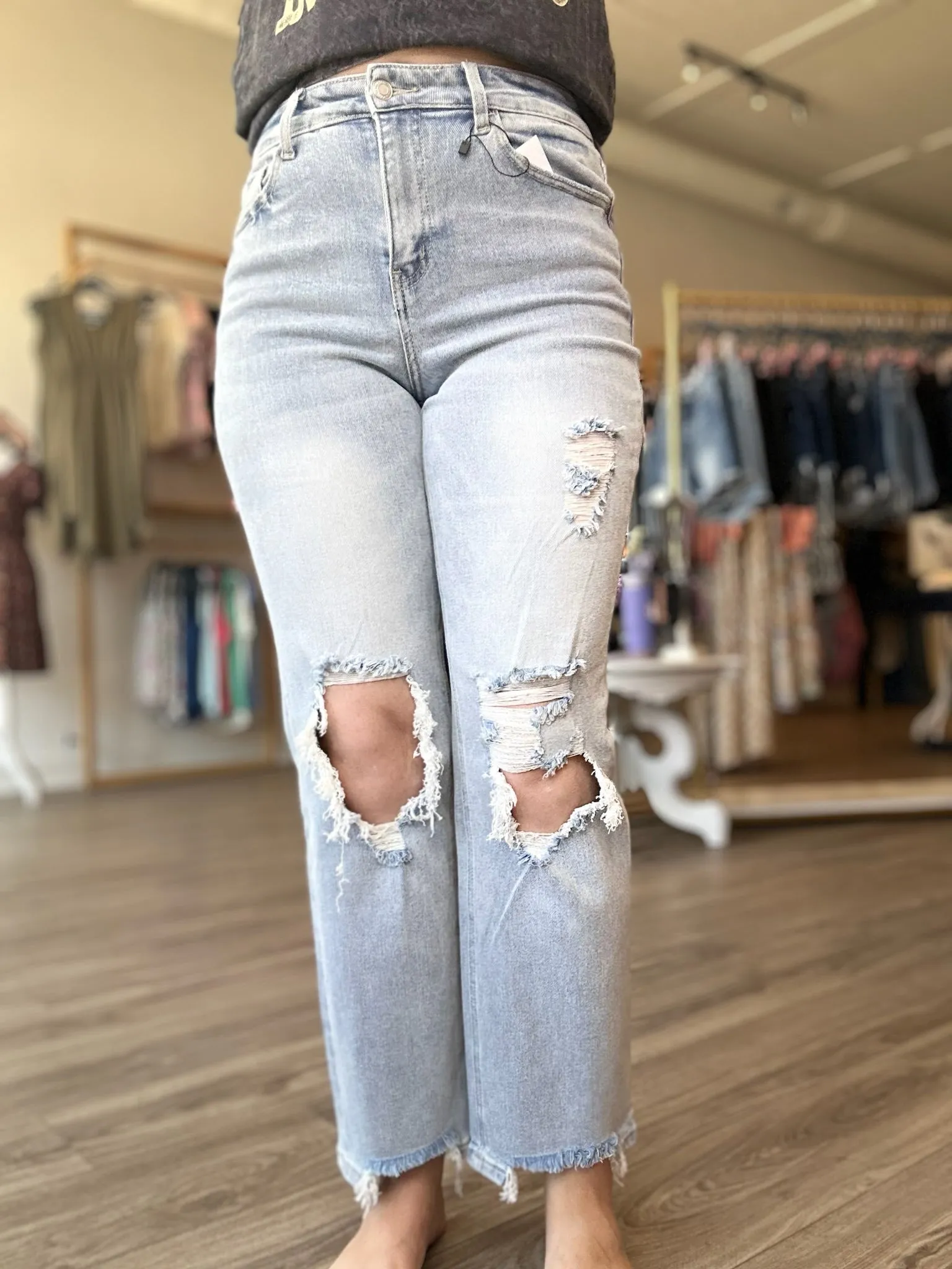 Vervet Super High Rise Distressed Jeans