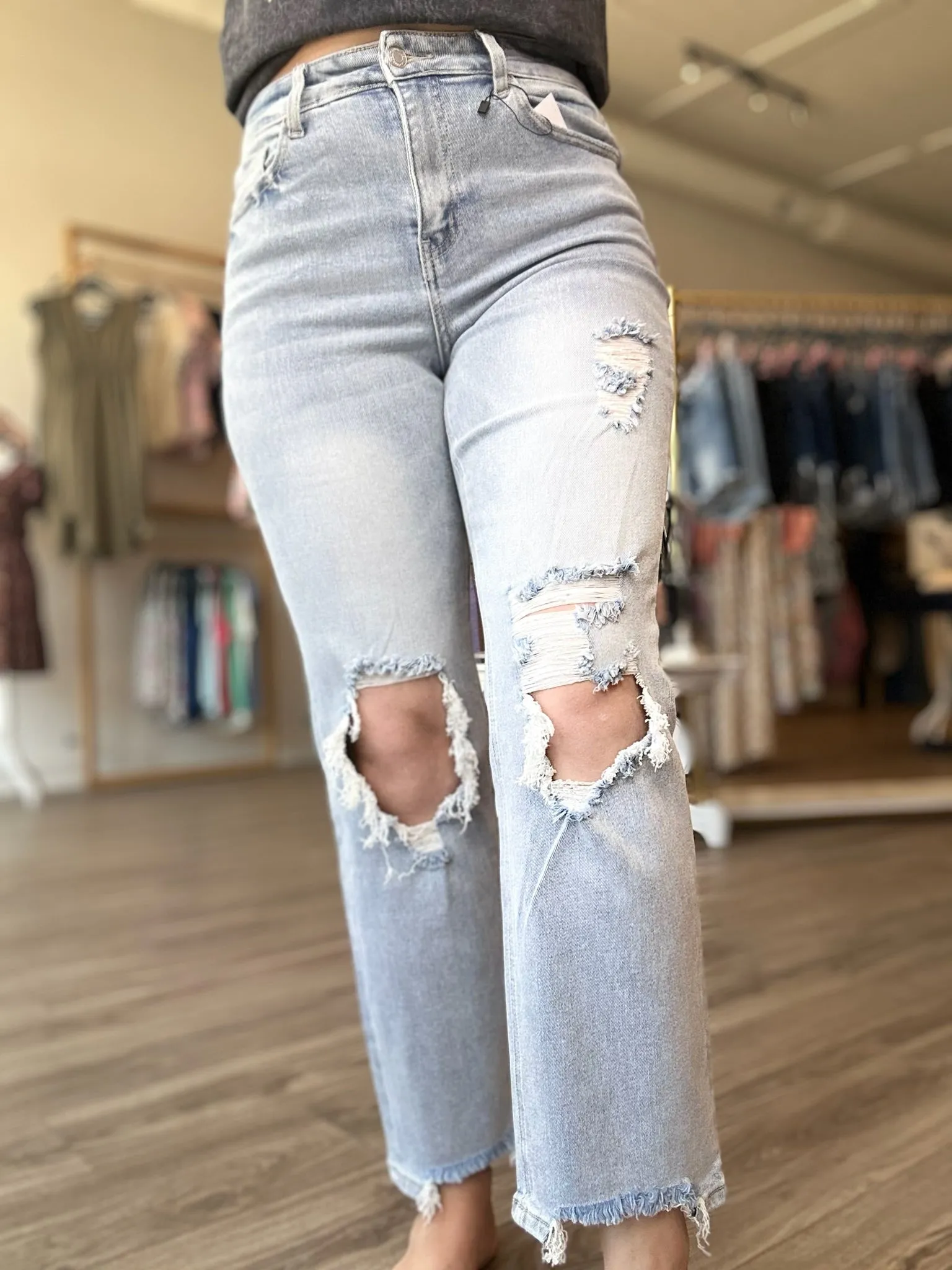 Vervet Super High Rise Distressed Jeans