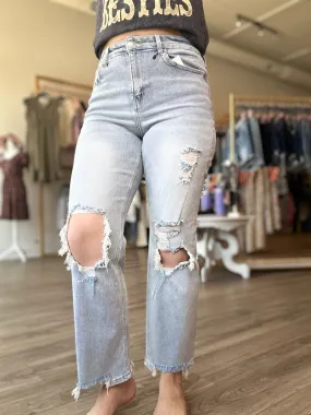 Vervet Super High Rise Distressed Jeans