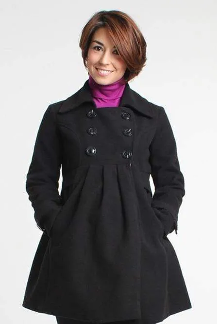 Waverly Maternity Coat Black