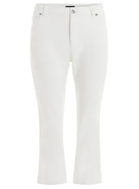 white capri jeans