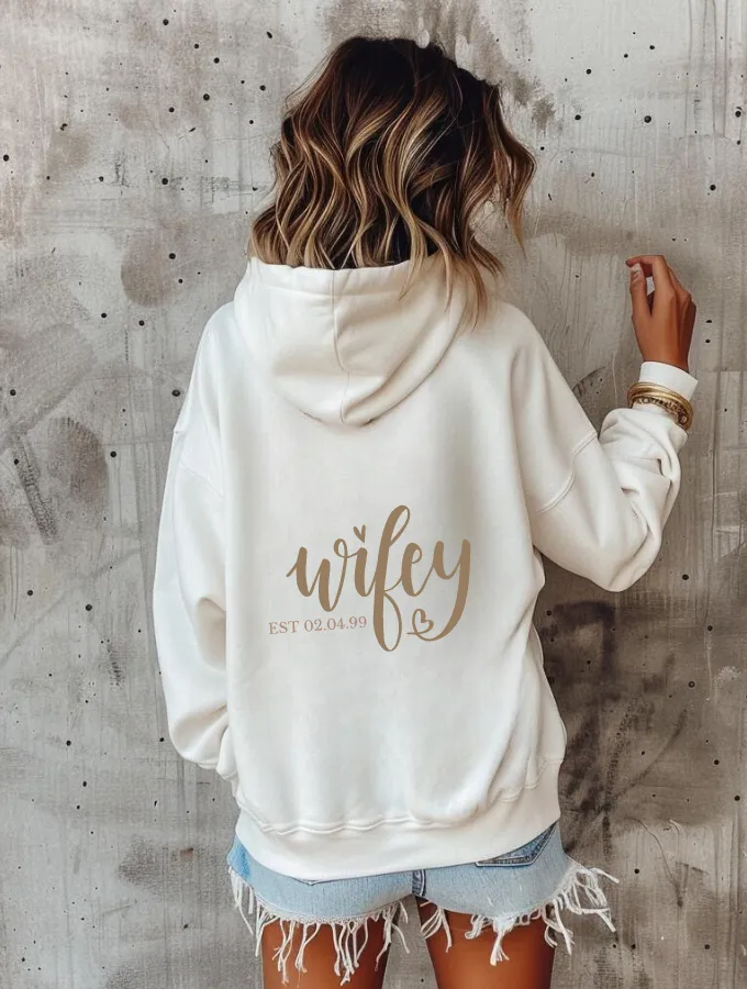 WIFEY HOODIE - WHITE