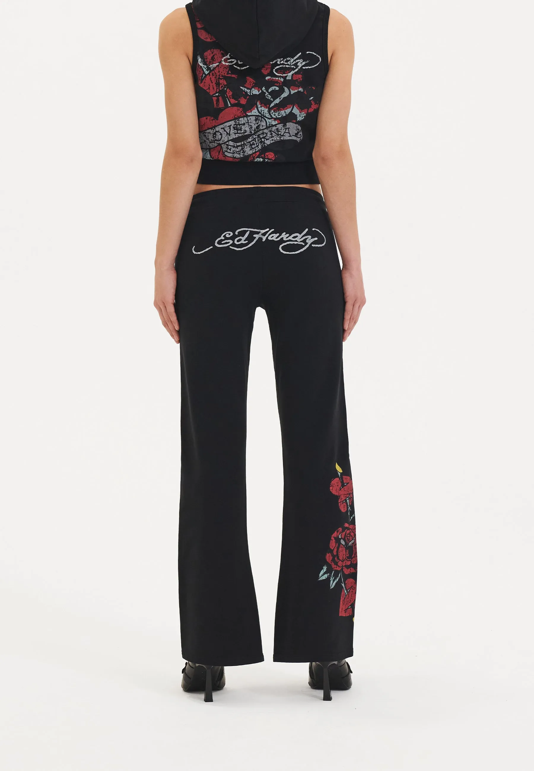 Womens Loving Eternal Flared Trousers - Black