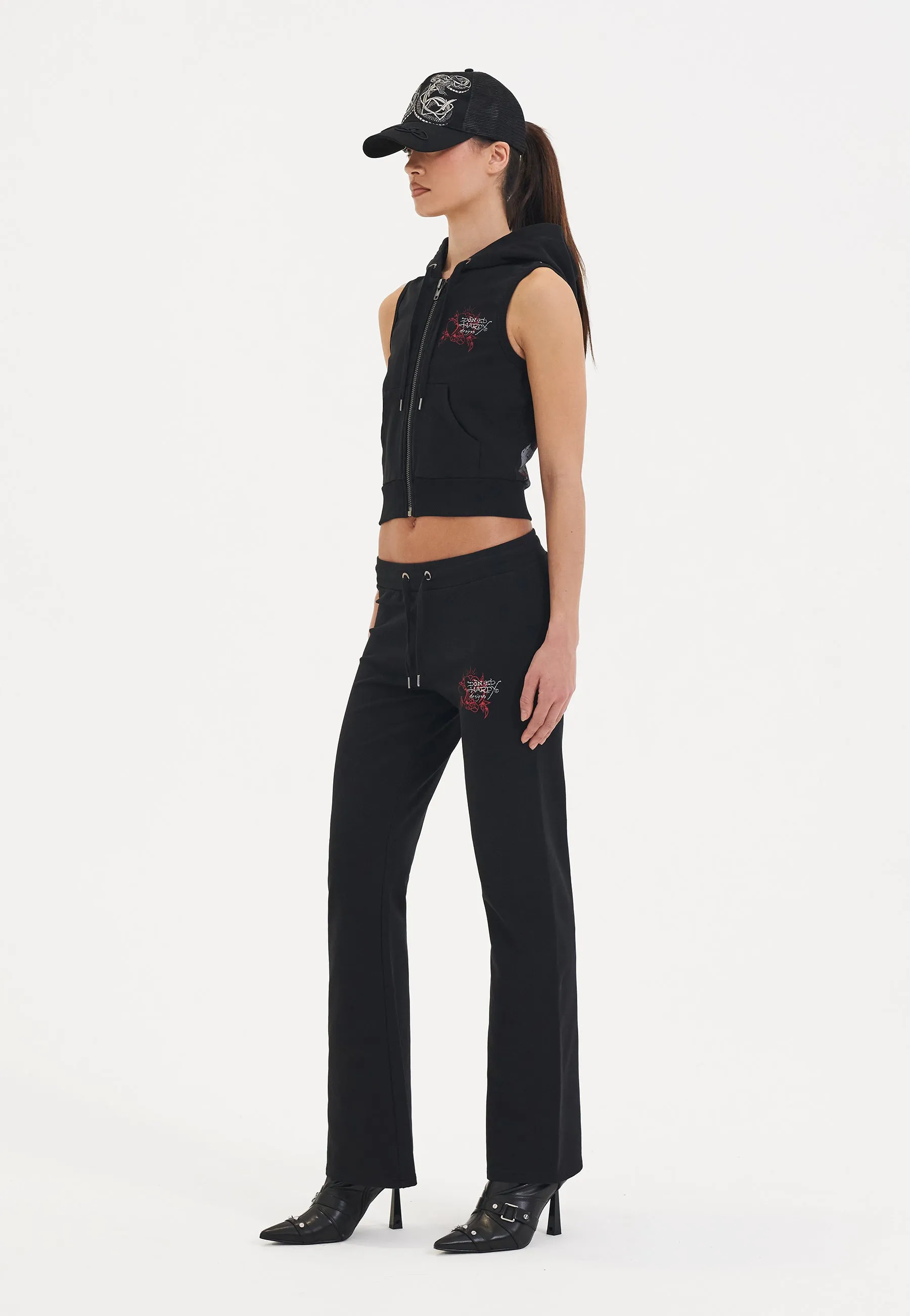 Womens Loving Eternal Flared Trousers - Black