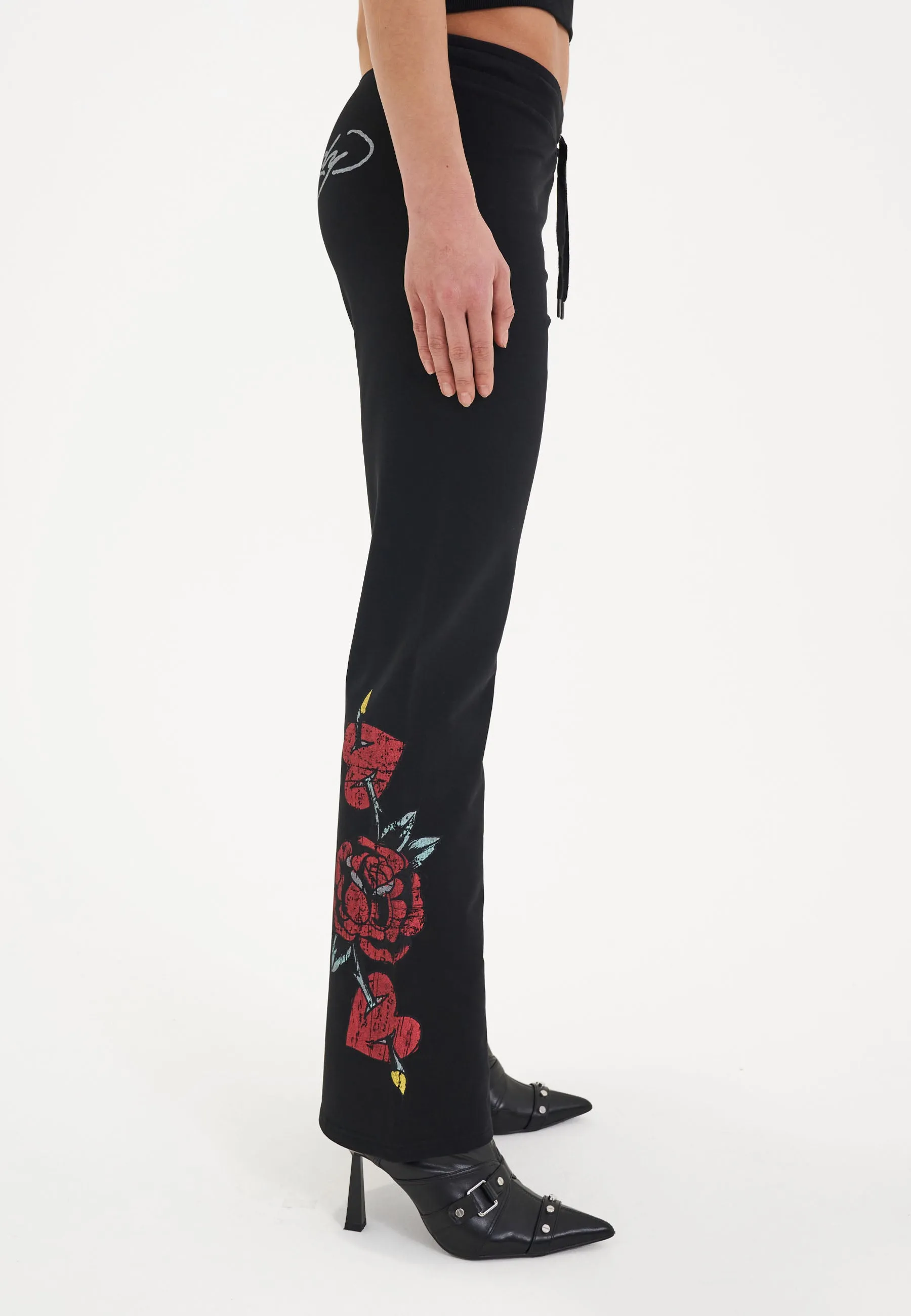 Womens Loving Eternal Flared Trousers - Black